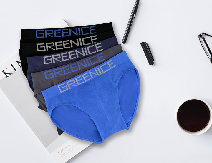 Seamless mens boxer brief breathable fitness panties GREE-4949 - 3 pcs in a pack