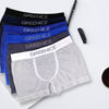 Nahtlose Herren-Boxershorts aus dehnbarem, flexiblem, weichem und atmungsaktivem Baumwollmaterial – GREE-7648 – 4 Stück pro Packung