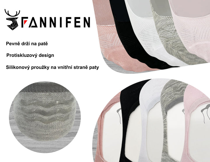 Women's invisible socks YW010 5 pairs