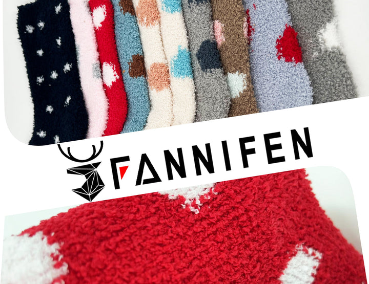 Women's polka dot thermal socks XLFH5078 6 pairs