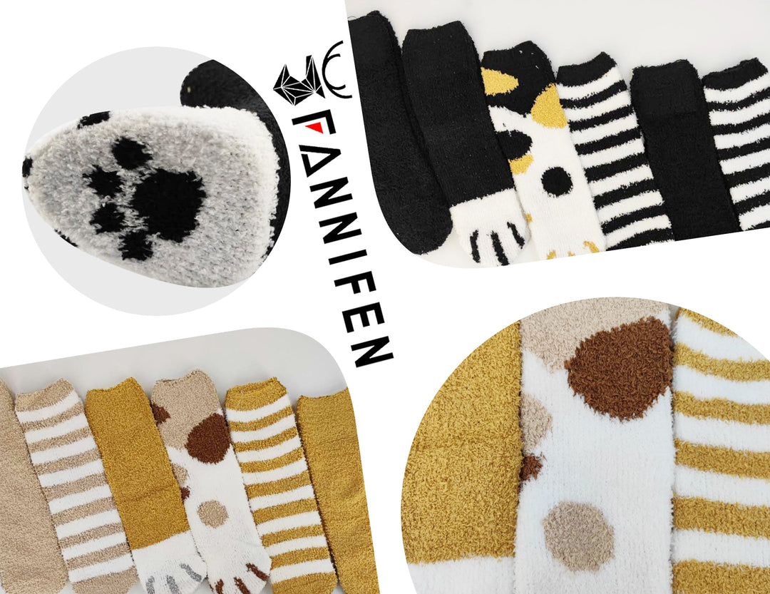 Women's furry thermal socks H5069Z 6 pairs