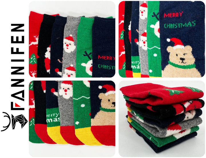 Women's Christmas thermal socks SD17 6 pairs