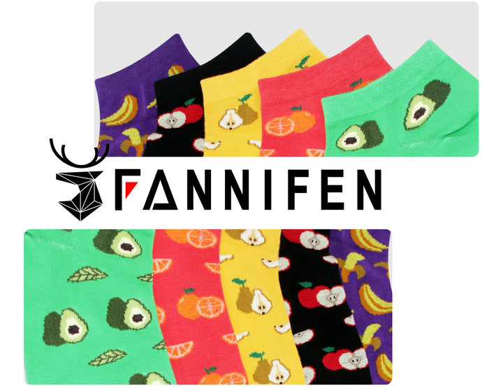 Women's ankle socks with fruit design CW426 6 pairs