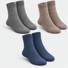 Men's thermal Grip Socks with Ribbed Cuffs for Home WZ85 -3 pairs per pack