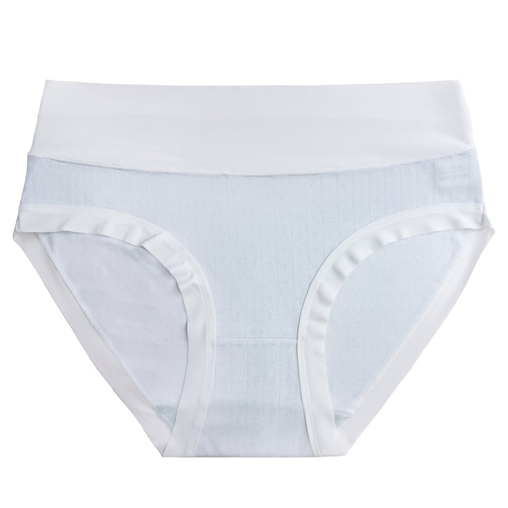 Women's light smooth cotton daily two-tone panties CZ8059 - 3 pieces in a pack