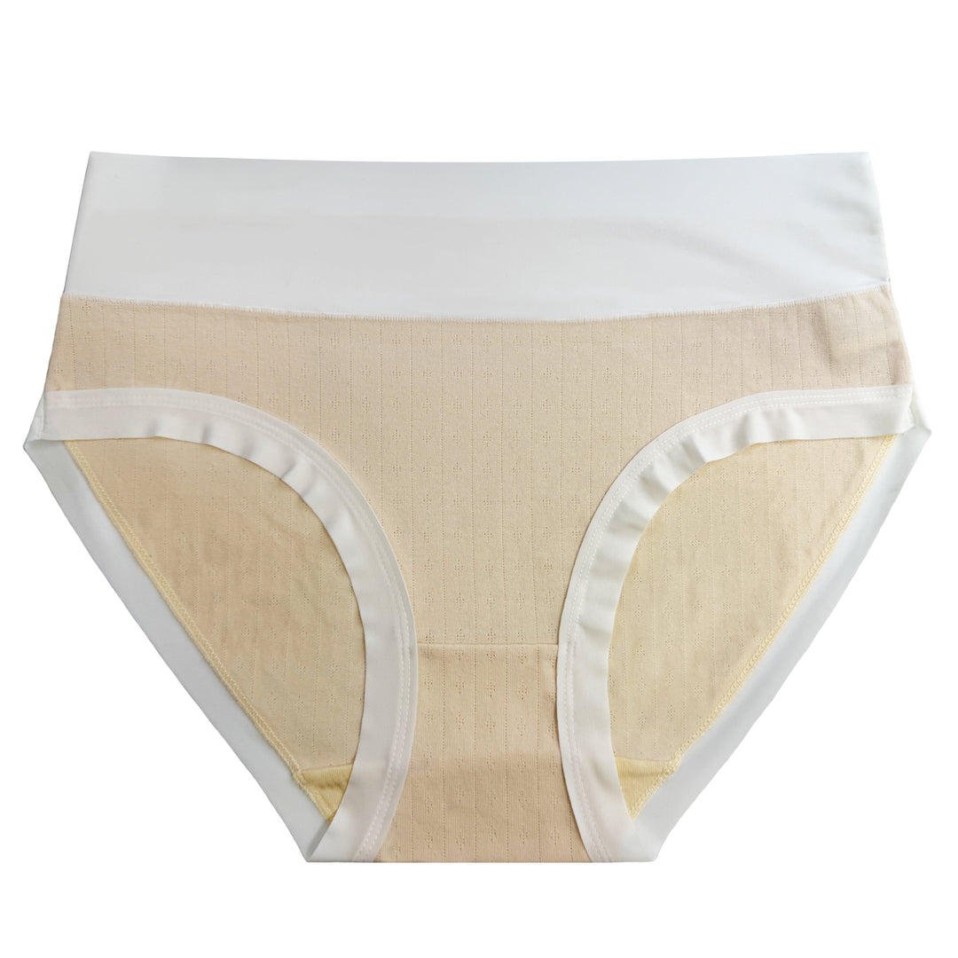 Women's light smooth cotton daily two-tone panties CZ8059 - 3 pieces in a pack