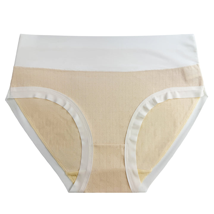 Women's light smooth cotton daily two-tone panties CZ8059 - 3 pieces in a pack