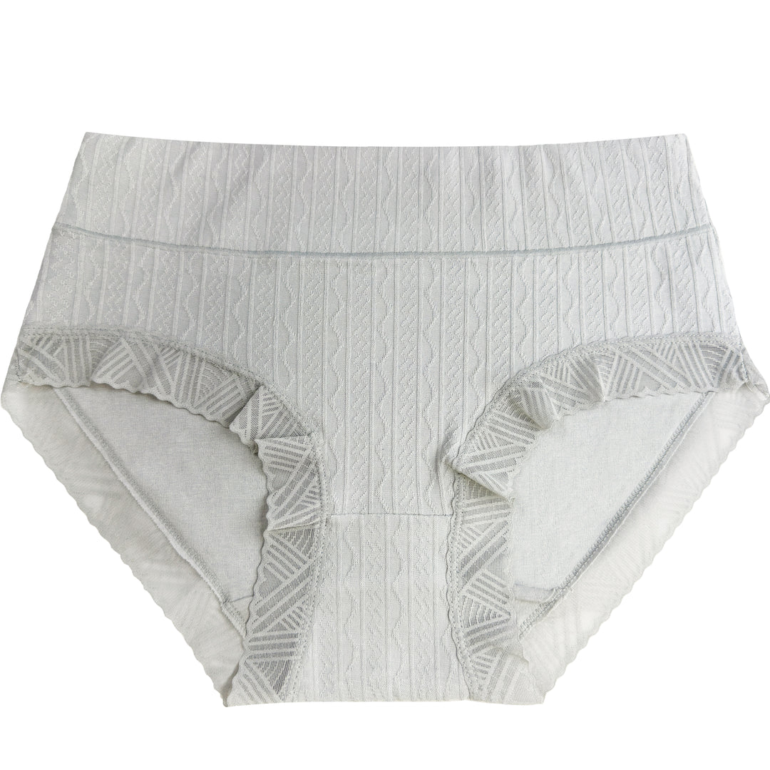 Women's solid-colored light smooth cotton panties CZ8061 - 3 pieces in a pack