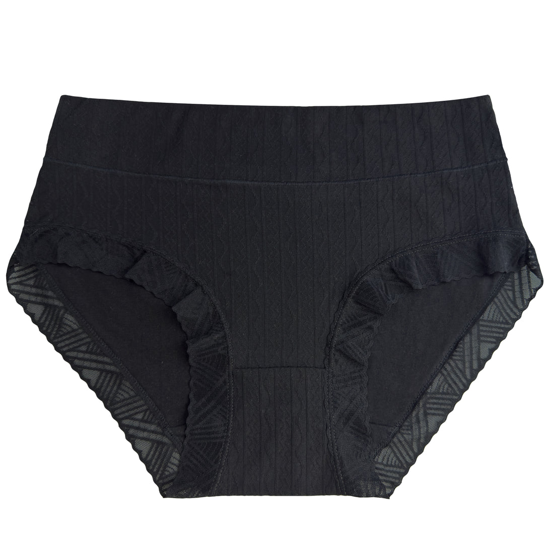 Women's solid-colored light smooth cotton panties CZ8061 - 3 pieces in a pack