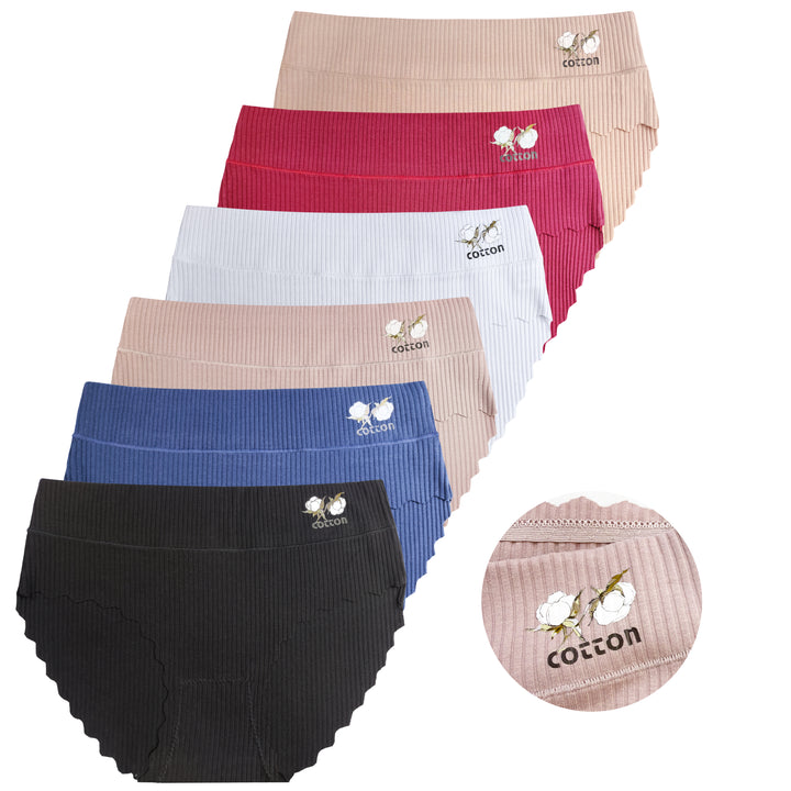 Women's solid-colored panties CZ8062 - 3 pieces in a pack