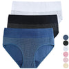 Women's high-waisted cotton panties CZ8077 - 3 pcs in a pack