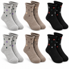 Women’s Non-Binding Medical Socks with Floral Pattern CZ-110 - 6 pairs
