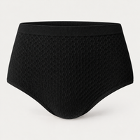 GREE-2306 high-waisted seamless shaping briefs, black