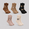 Women’s Soft & Cozy Cute Cat Pattern Crew Socks LY1014 - 3 pairs