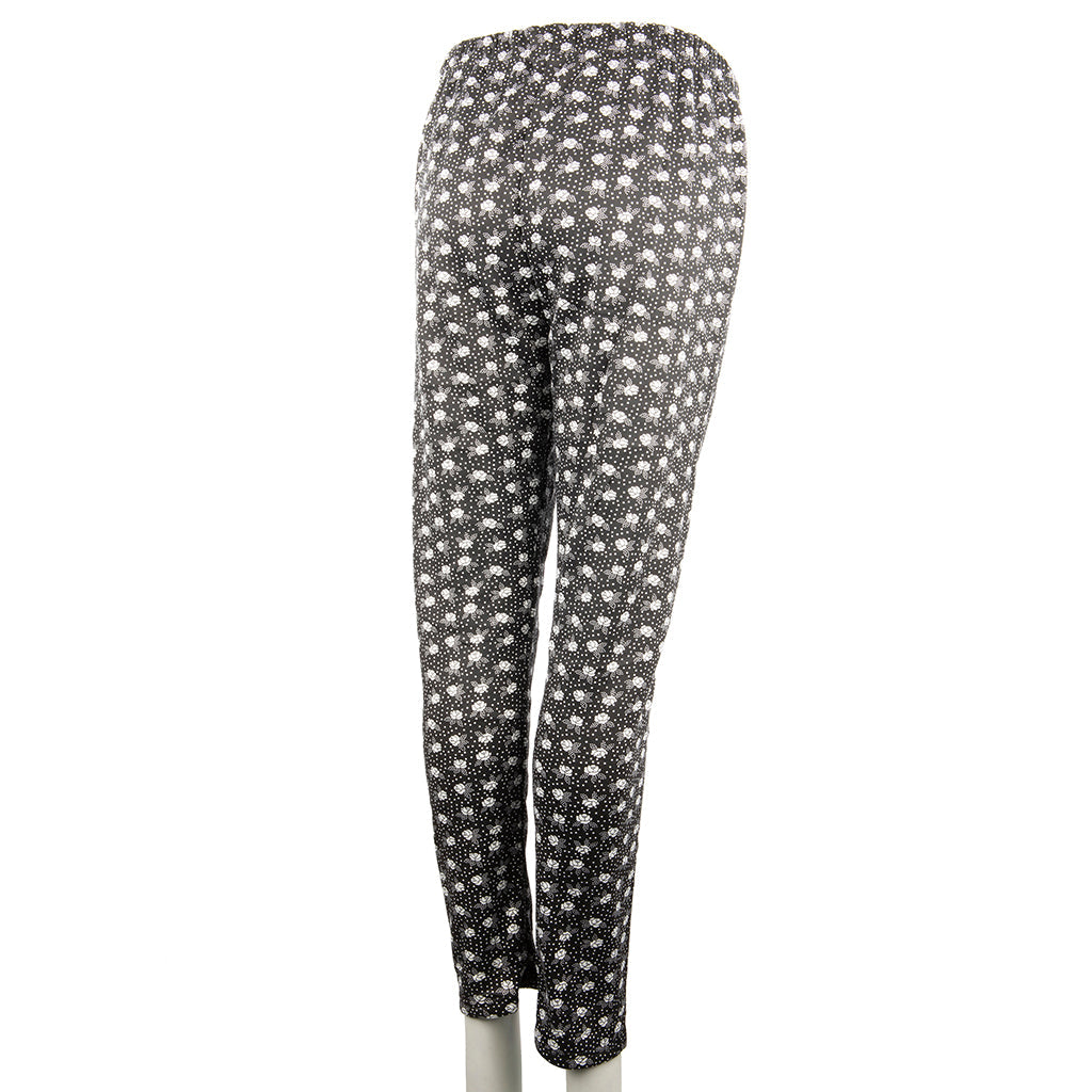 Women's thermal pants with rose pattern MK033A