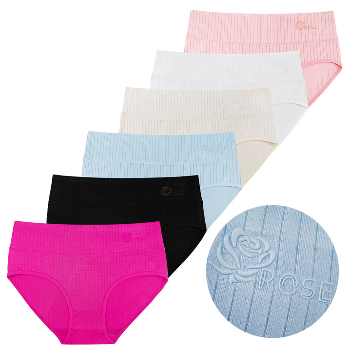 Women's high-waisted bamboo classic smooth panties RM0036 - 3 pieces in a pack
