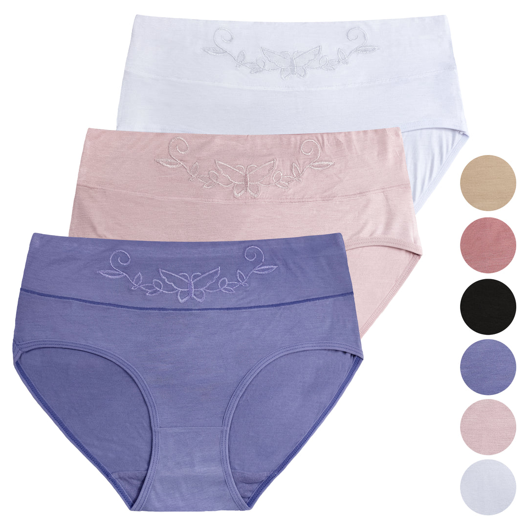 Women's high-waisted no show smooth seamless daily panties RM0049 - 3 pieces per pack