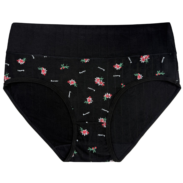 Women's high-waisted breathable everyday full cover panties RM0056 - 3 pieces per pack