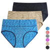 Women's high-waisted Colorful yarn interwoven panties RM0059-A - 3 pieces in a pack