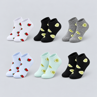 XW2658 women's fruit pattern ankle socks main
