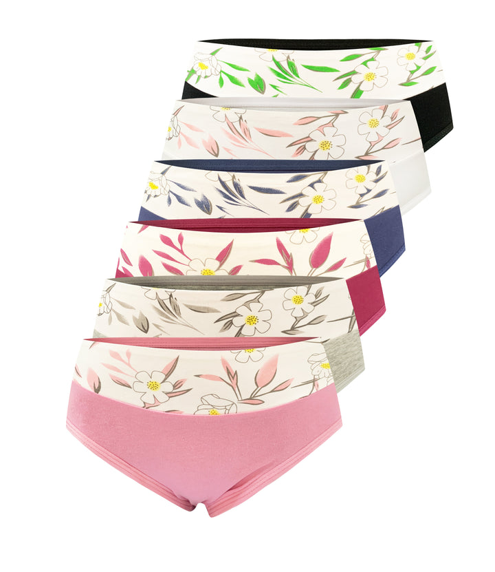Women's cotton panties FLOWERS YW4126 -3 pcs per pack