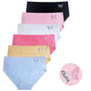 Damen Baumwoll-Slips mit hohem Bund BUTTERFLY YW4149A – 3 Stück im Packung