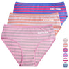 Women's classic cotton panties Horizontal striped fabric YW4172 3pcs