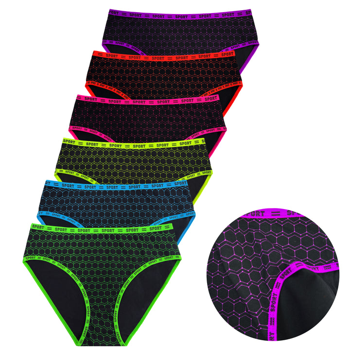 Women's honeycomb breathable ladies hipster panties YW4235 - 3 pieces per pack