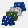 Boys’ Cotton-Blend Football Boxer Briefs ZQ5209-4 Pieces