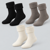 Women's Thermal Wool Socks with Fold-Over Cuffs TNV3069 - 3 pairs