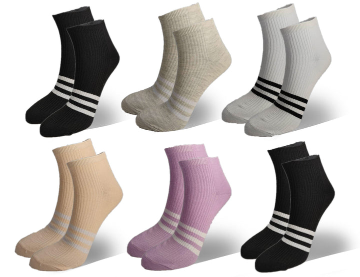 Women's ankle socks Z886 - 6 pairs