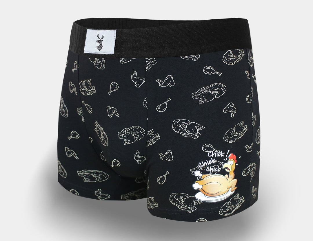 Men's cotton boxers CHICKEN G5118A - 4 pcs in a pack