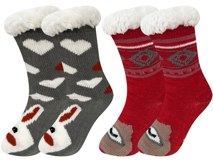 Women's thermal socks ANIMALS WW047 2 pairs