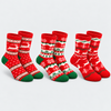 Damen Thermo-Socken mit Fellbesatz, weich und bequem, Winterdesign FK8203, 3 Paar pro Packung