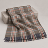 Women’s Wide Plaid Scarf with Twisted Fringes H842