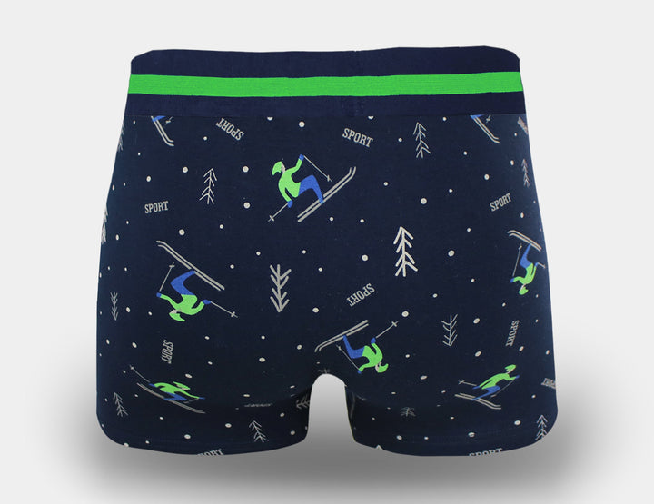 Men's cotton boxer briefs SKIING G5117A - 4 pcs in a pack