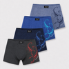 FANNIFEN Men’s Viscose Boxer Briefs with Scorpion Print M6836 - 4 pcs in a pack